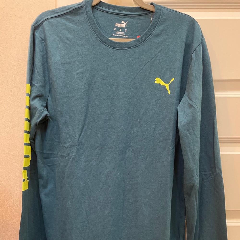 Puma green long sleeve t shirt